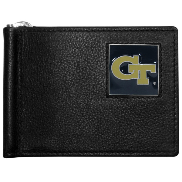 Georgia Tech Yellow Jackets Leather Bill Clip Wallet