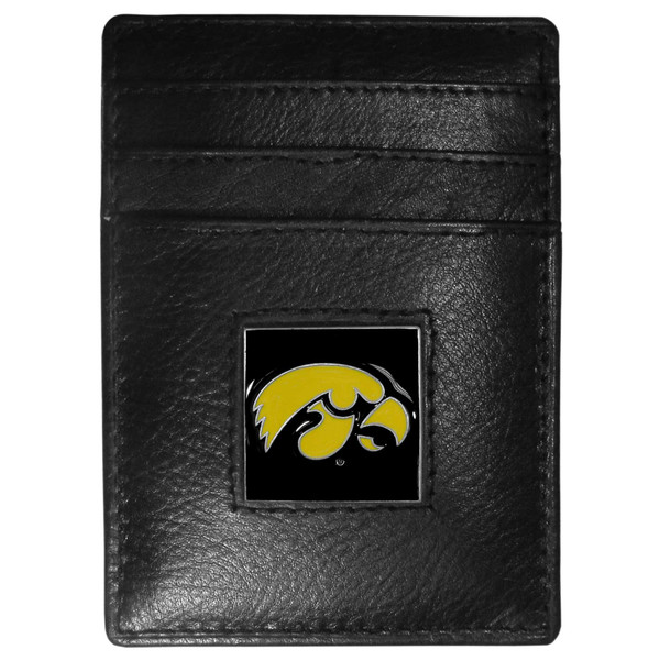 Iowa Hawkeyes Leather Money Clip/Cardholder