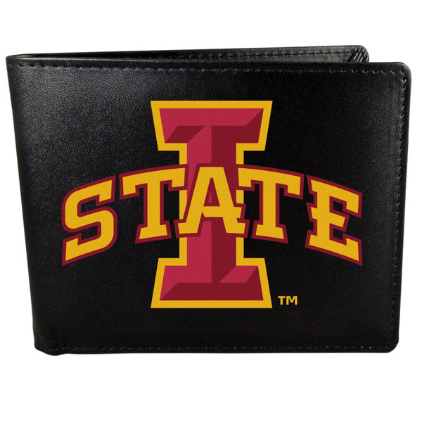 Iowa St. Cyclones Leather Bi-fold Wallet, Large Logo