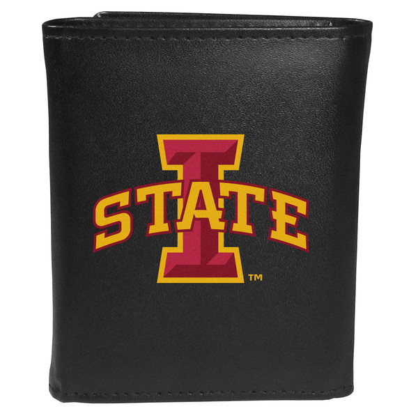 Iowa St. Cyclones Leather Tri-fold Wallet, Large Logo