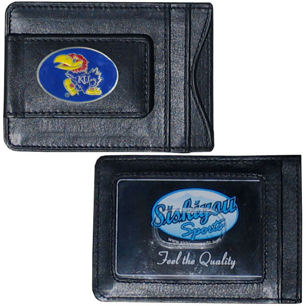 Kansas Jayhawks Leather Cash & Cardholder