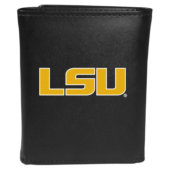LSU Tigers Leather Tri-fold Wallet, Large Logo