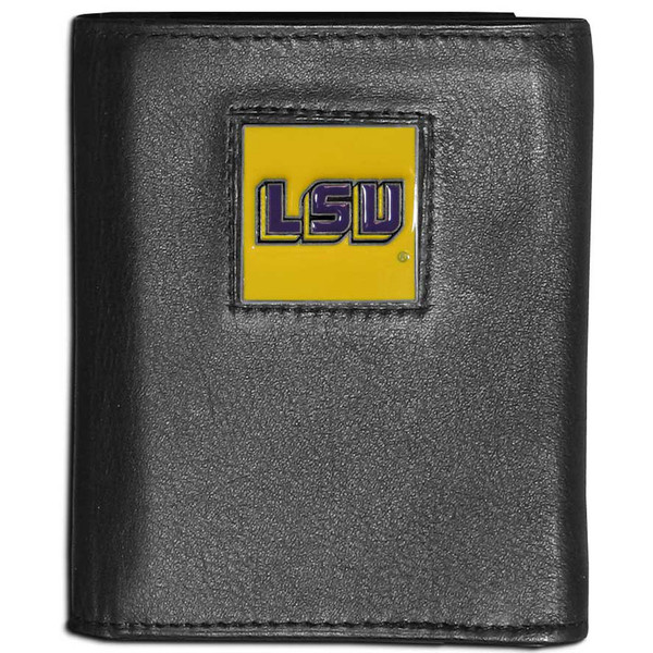 LSU Tigers Leather Tri-fold Wallet