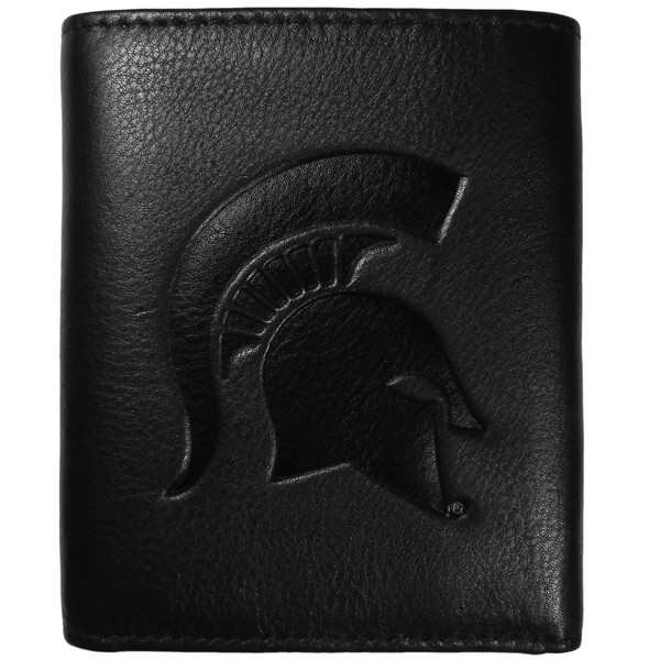 Michigan St. Spartans Embossed Leather Tri-fold Wallet
