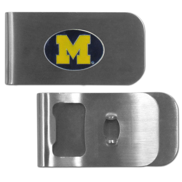 Michigan Wolverines Bottle Opener Money Clip