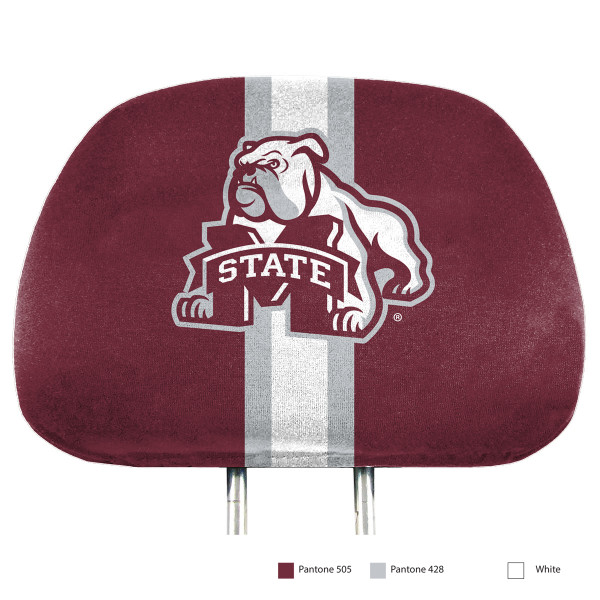 Mississippi State Bulldogs "Bulldog and 'M STATE'" Alternate Logo Headrest Covers