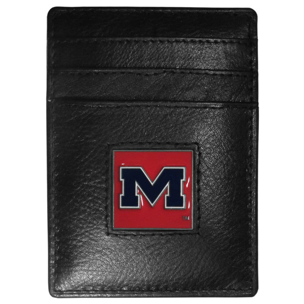 Mississippi Rebels Leather Money Clip/Cardholder