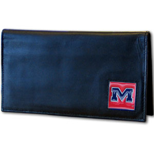 Mississippi Rebels Deluxe Leather Checkbook Cover