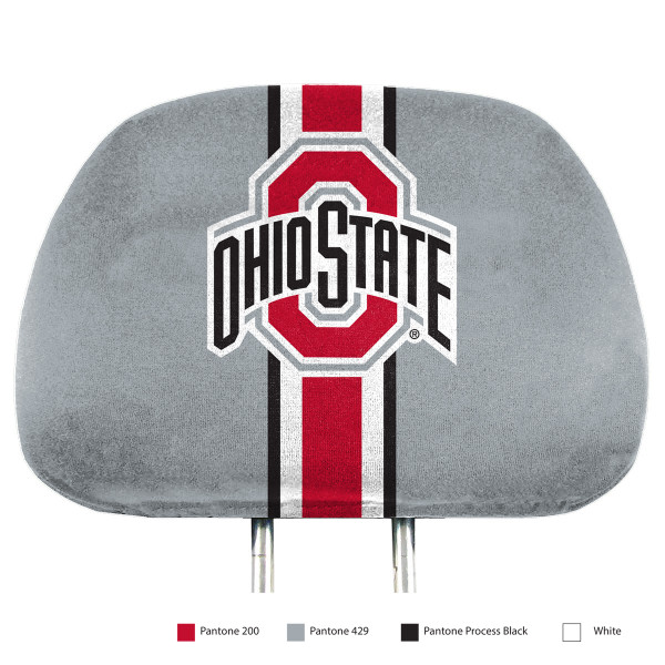 Ohio State Buckeyes "O and 'Ohio State'" Primary Logo Headrest Covers