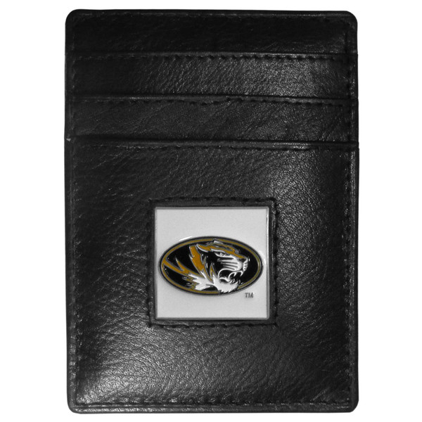 Missouri Tigers Leather Money Clip/Cardholder Packaged in Gift Box