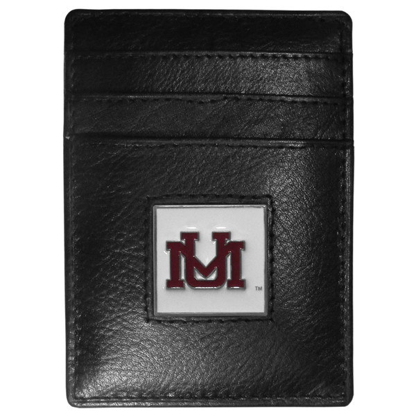 Montana Grizzlies Leather Money Clip/Cardholder Packaged in Gift Box