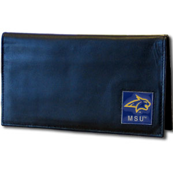 Montana St. Bobcats Deluxe Leather Checkbook Cover