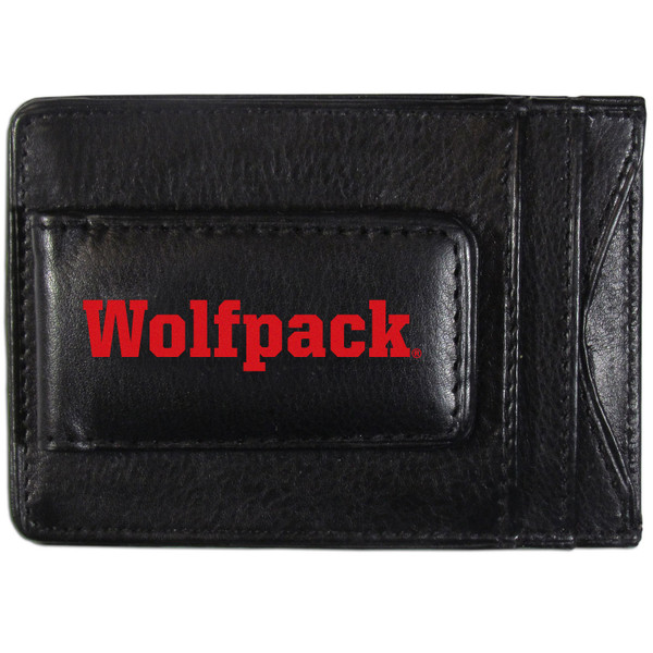 N. Carolina St. Wolfpack Logo Leather Cash and Cardholder