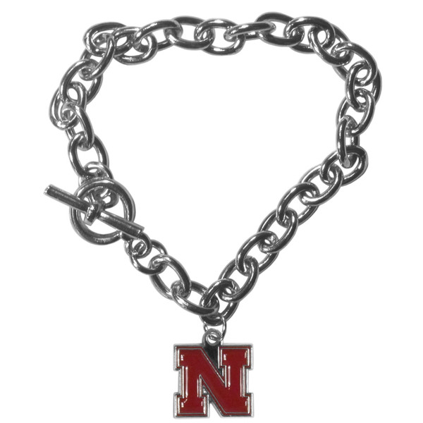 Nebraska Cornhuskers Charm Chain Bracelet