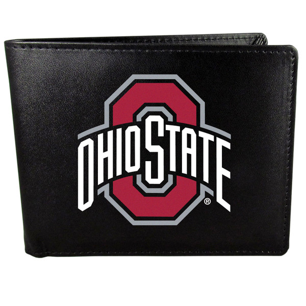 Ohio St. Buckeyes Leather Bi-fold Wallet, Large Logo