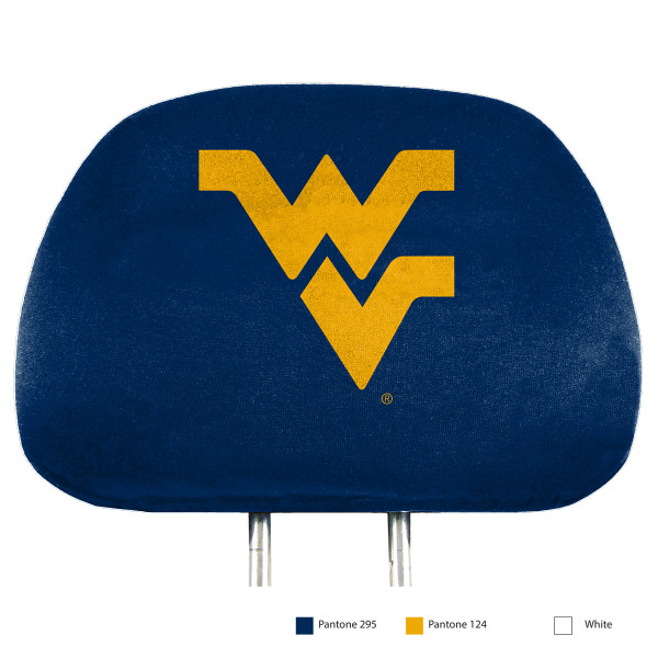 West Virginia Mountaineers "WV" Primary Logo Headrest Covers