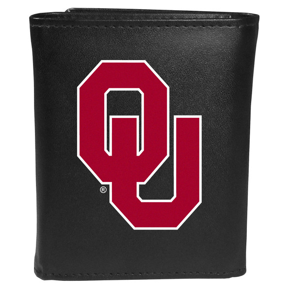 Oklahoma Sooners Leather Tri-fold Wallet, Large Logo