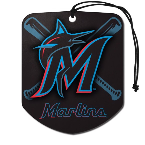 Miami Marlins Air Freshener 2-pk "M & Marlin" Primary Logo & Wordmark