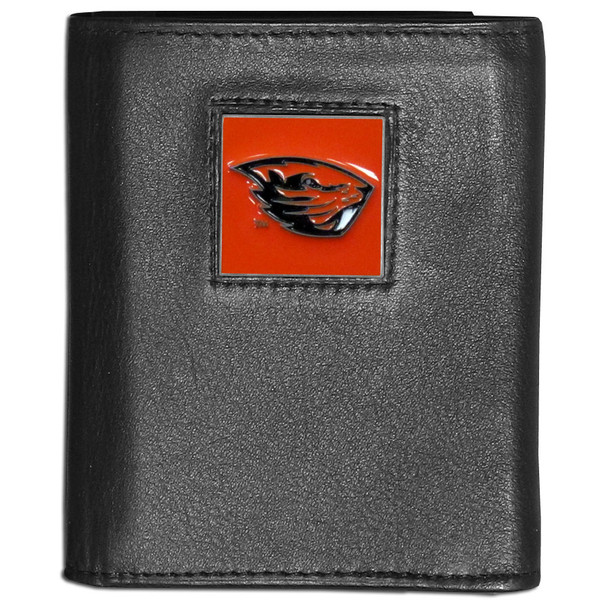 Oregon St. Beavers Leather Tri-fold Wallet