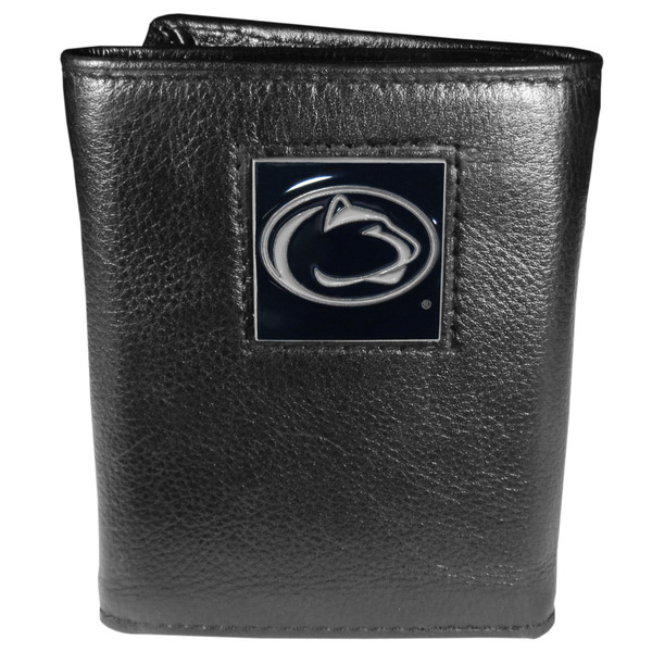 Penn St. Nittany Lions Deluxe Leather Tri-fold Wallet