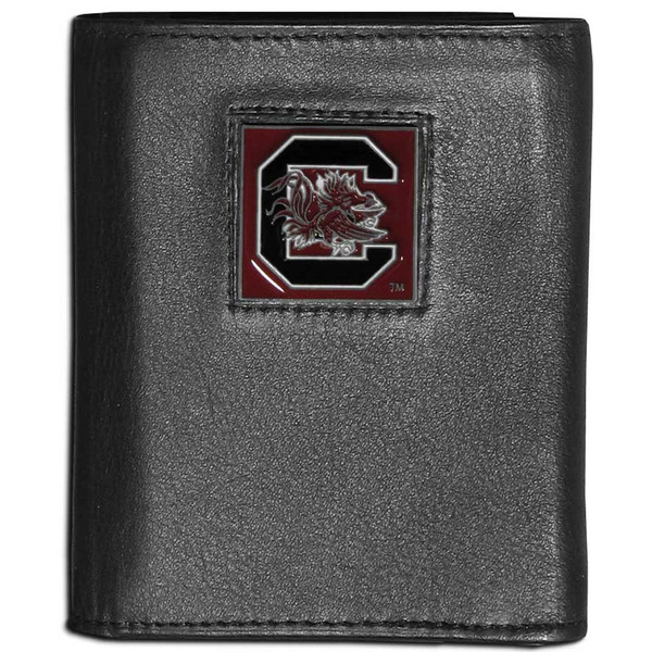 S. Carolina Gamecocks Leather Tri-fold Wallet