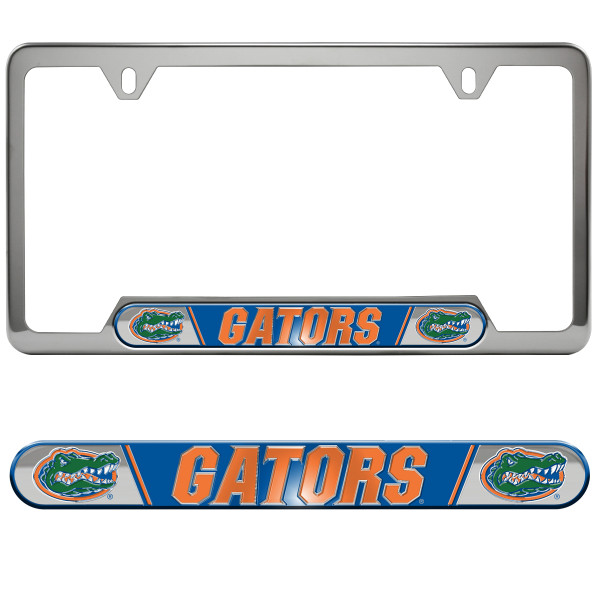 Florida Gators Embossed License Plate Frame Primary Logo and Wordmark