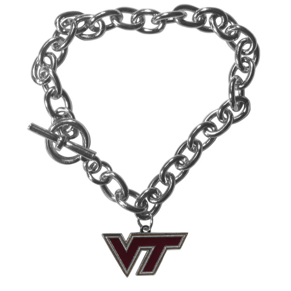 Virginia Tech Hokies Charm Chain Bracelet