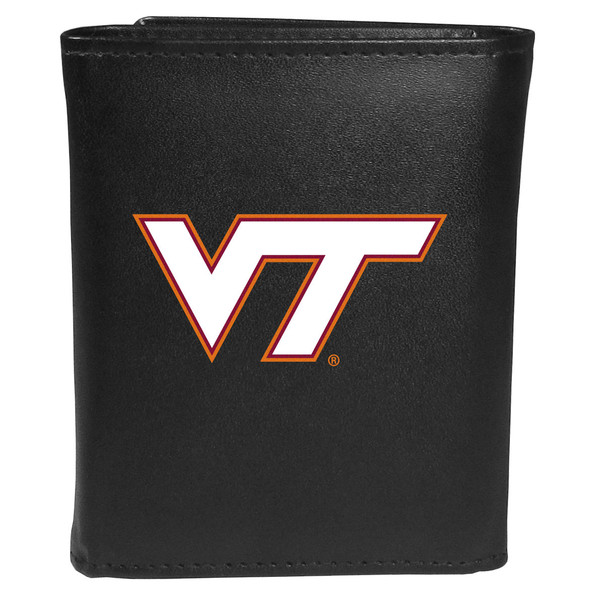 Virginia Tech Hokies Leather Tri-fold Wallet, Large Logo