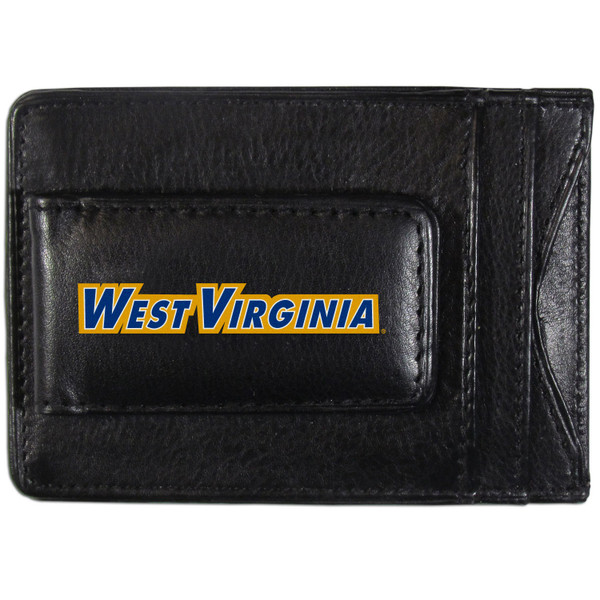 W. Virginia Mountaineers Logo Leather Cash and Cardholder