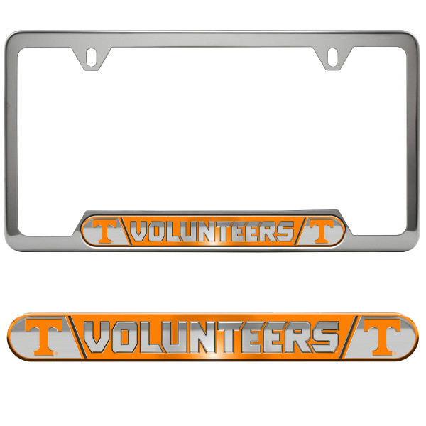 Tennessee Volunteers Embossed License Plate Frame Primary Logo and Wordmark