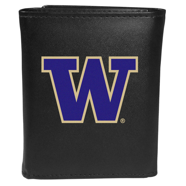 Washington Huskies Leather Tri-fold Wallet, Large Logo