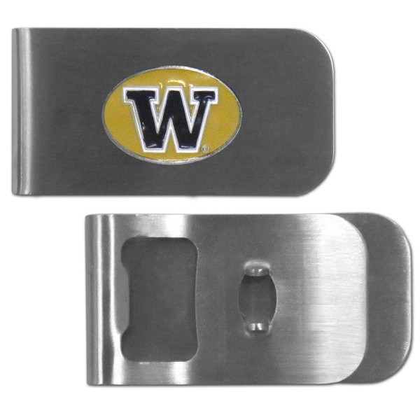 Washington Huskies Bottle Opener Money Clip