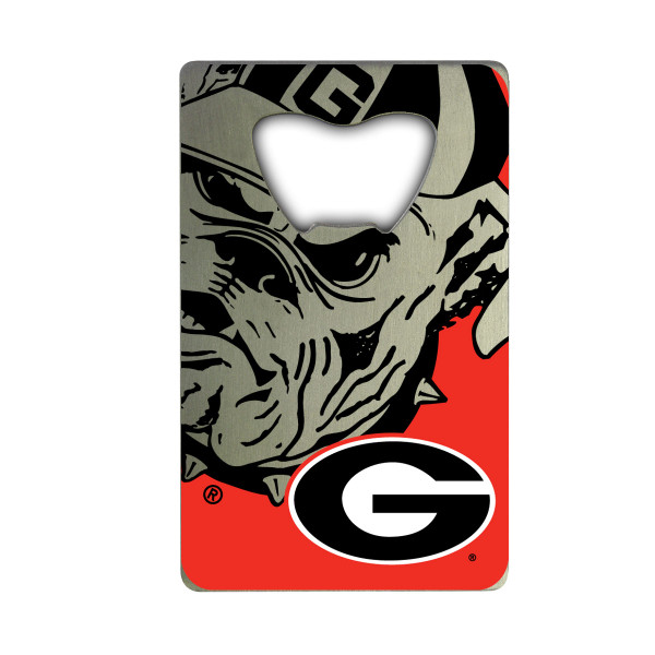 Georgia Bulldogs Credit Card Bottle Opener "G" and "Bulldog" Logos