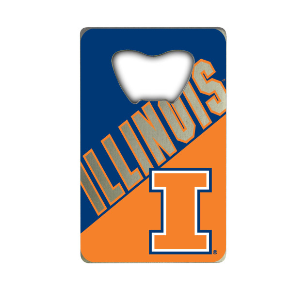 Illinois Fighting Illini Credit Card Bottle Opener "I" Primary Logo and Wordmark