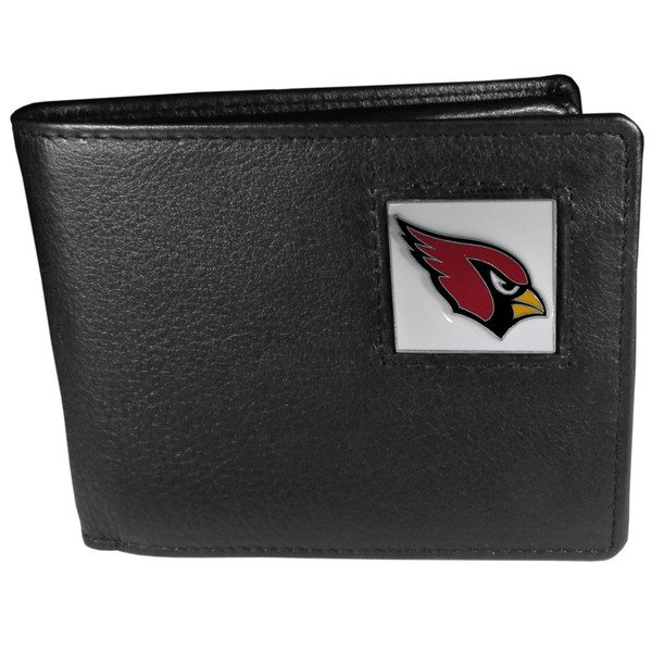 Arizona Cardinals Leather Bi-fold Wallet Packaged in Gift Box