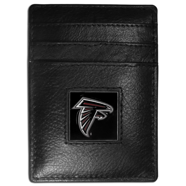 Atlanta Falcons Leather Money Clip/Cardholder Packaged in Gift Box