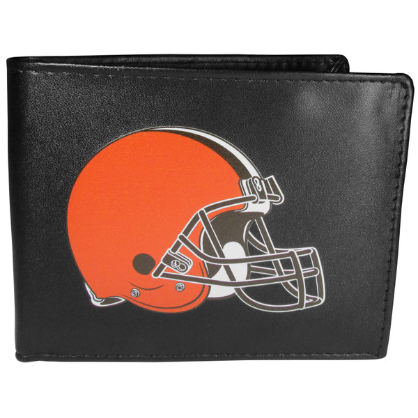 Cleveland Browns Leather Bi-fold Wallet, Large Logo