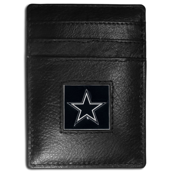 Dallas Cowboys Leather Money Clip/Cardholder Packaged in Gift Box