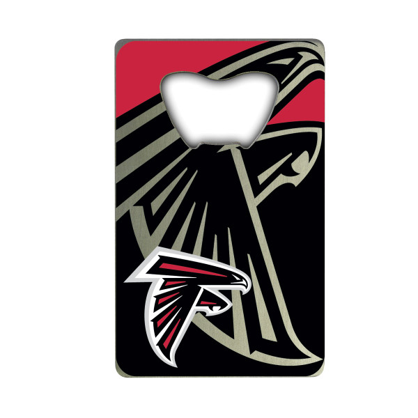 Atlanta Falcons Credit Card Bottle Opener Falcons Primary Logo Red, Black & Silver
