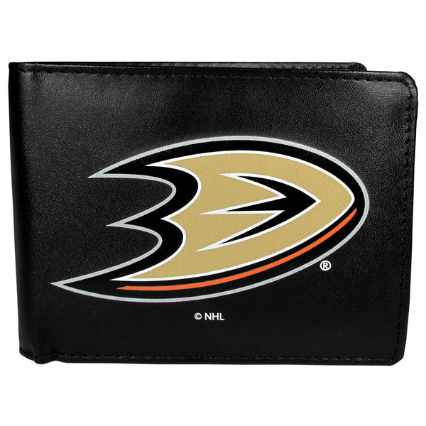 Anaheim Ducks® Leather Bi-fold Wallet, Large Logo