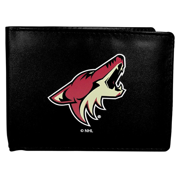 Arizona Coyotes® Leather Bi-fold Wallet, Large Logo