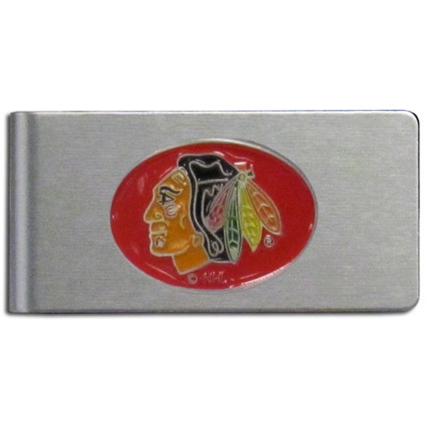 Chicago Blackhawks® Brushed Metal Money Clip