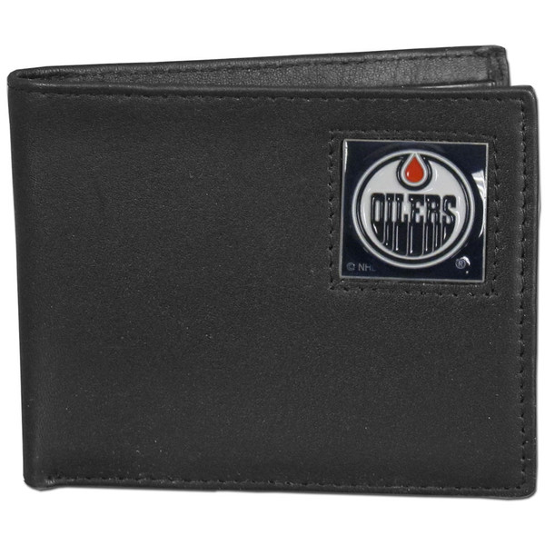 Edmonton Oilers® Leather Bi-fold Wallet Packaged in Gift Box