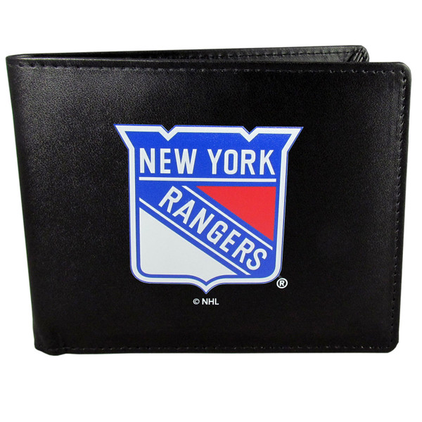 New York Rangers® Leather Bi-fold Wallet, Large Logo