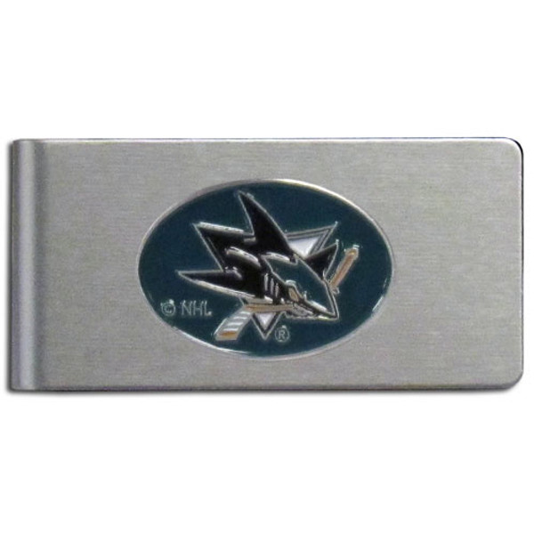 San Jose Sharks® Brushed Metal Money Clip