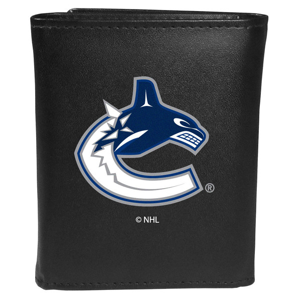 Vancouver Canucks® Leather Tri-fold Wallet, Large Logo
