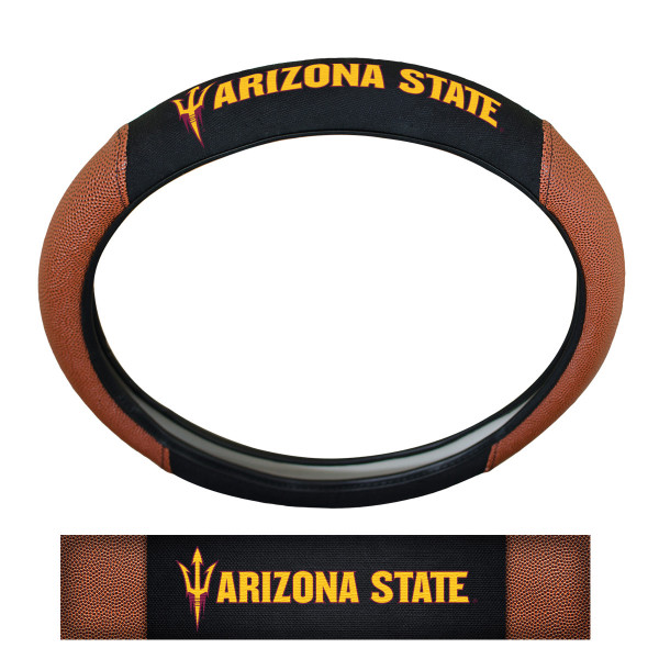 Arizona State University Sports Grip Steering Wheel Cover 14.5 to 15.5 - Primary Logo and Wordmark
