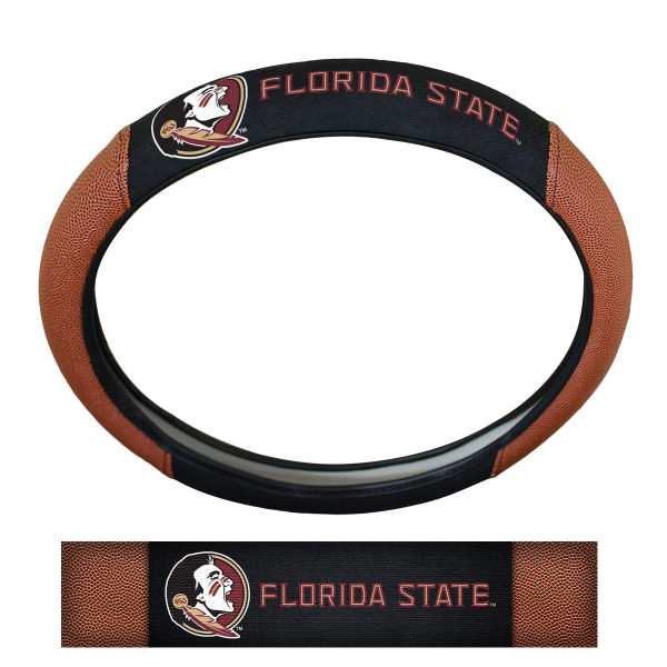 Florida State University Sports Grip Steering Wheel Cover 14.5 to 15.5 - Primary Logo and Wordmark