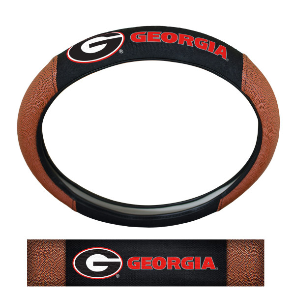 University of Georgia Sports Grip Steering Wheel Cover 14.5 to 15.5 - Primary Logo and Wordmark