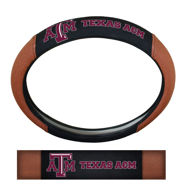 Texas A&M University Sports Grip Steering Wheel Cover 14.5 to 15.5 - Primary Logo and Wordmark